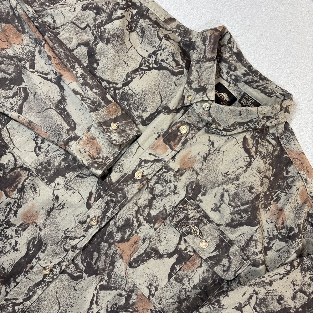 Natural Gear Camo Hunting Shirt Men XLarge L Long Sleeve Button Up Bush Tactical